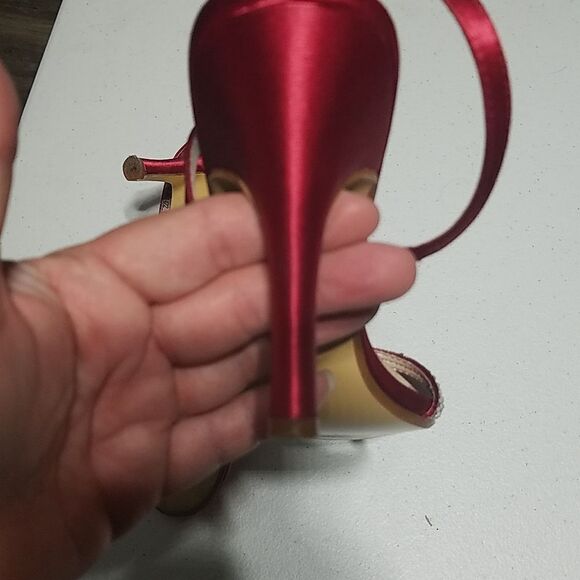 Michaelangelo red bling heels size 9M Yvette - Picture 6 of 7